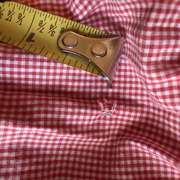 Ralph Lauren Men's Button Up, Red/White Check Medium Embroidered Yacht Club RLYC - Picture 10 of 13